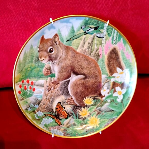 Woodland Creatures Plates Set Of 6 Kaiser For Hamilton Collection #s 2-5, 7, 8 - Picture 11 of 14